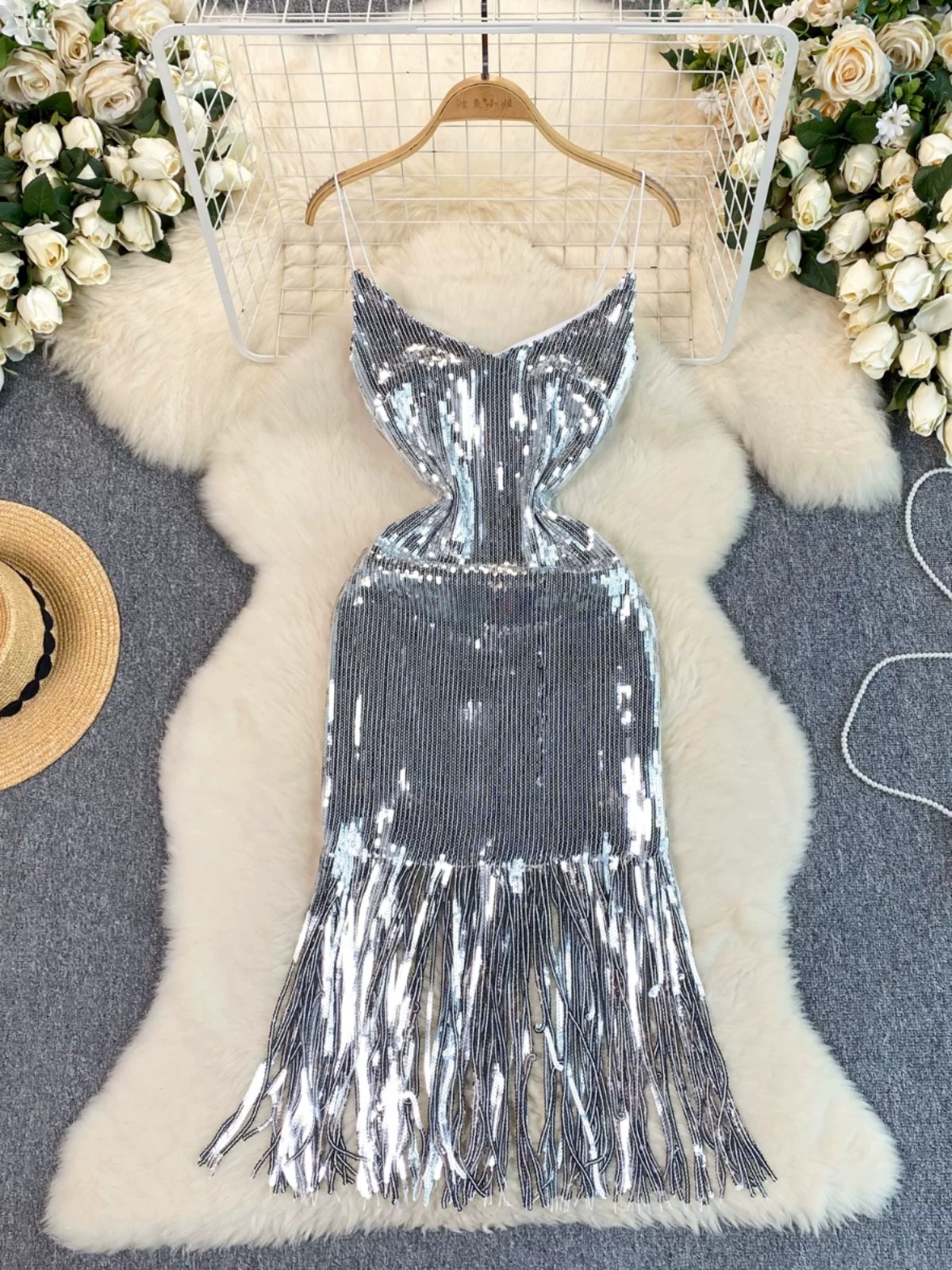 All night long sequin dress FBC409 images